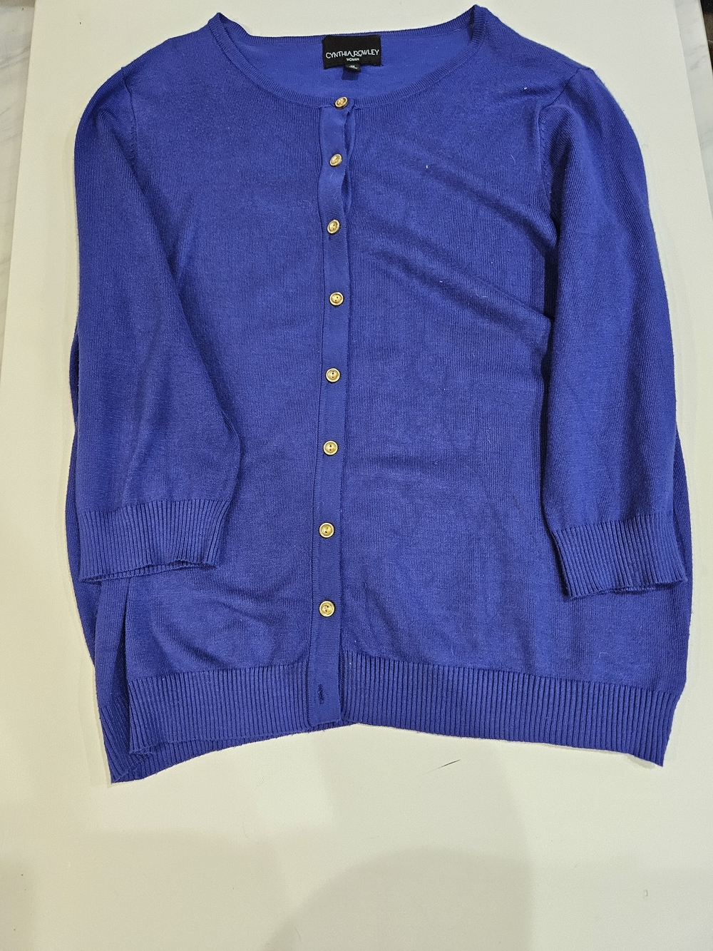 Cynthia Rowley Vibrant Blue Button-Front Cardigan